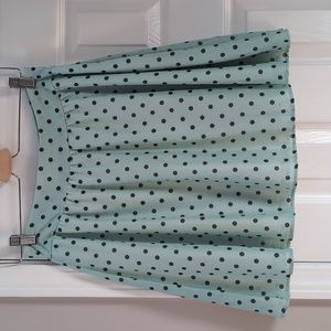 Turquoise polkadot skirt medium